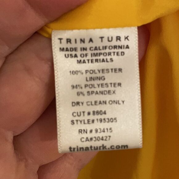 Trina Turk Bright Yellow Reef A-line Dress - Picture 5 of 8